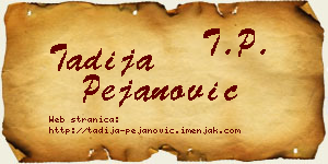 Tadija Pejanović vizit kartica